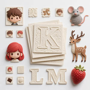 Letras de gel 3D y escultura en relieve 4D Dígitos Placa de número en blanco - Product Image 3