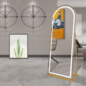 Ánh sáng kim loại toàn thân thay đồ phòng khách gương có thể điều chỉnh nút cảm ứng thông minh dẫn thiết kế cho các cửa hàng cắt tóc - Product Image 1