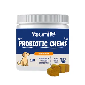 OEM/ODM натуральный пробиотический мягкий жевательные корма для домашних животных и добавки, лакомства для собак, поставщики закусок для здоровья кишечника домашних животных