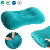 Oreiller de voyage gonflable pour le camping en plein air, la sieste au bureau, oreiller gonflable pour le soutien de la tête et du cou