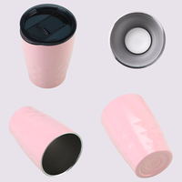 Gobelet isotherme personnalisé en acier inoxydable à double paroi de 10 oz/300 ml avec couvercle, logo personnalisé, pour le bureau et la maison