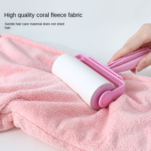 <span class=keywords><strong>Serviette</strong></span> turban super absorbante à double couche pour femme, séchage rapide, épaissie, motif dessin animé, pour adultes et étudiants, usage domestique et salle de bain - Product Image 4