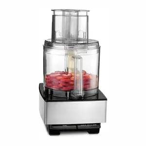 HOTDEAL 9-Cup Continuous Feed Food Processor with Fine Continuous-Feed Attachment, and In-Bowl Storage (White)