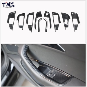 Kit Dekorasi Trim Interior Gaya Serat Karbon Set Lengkap Kompatibel dengan Penutup Panel Tuas Persneling untuk Audi A6L 2012-2018 Setir Kiri - Product Image 3