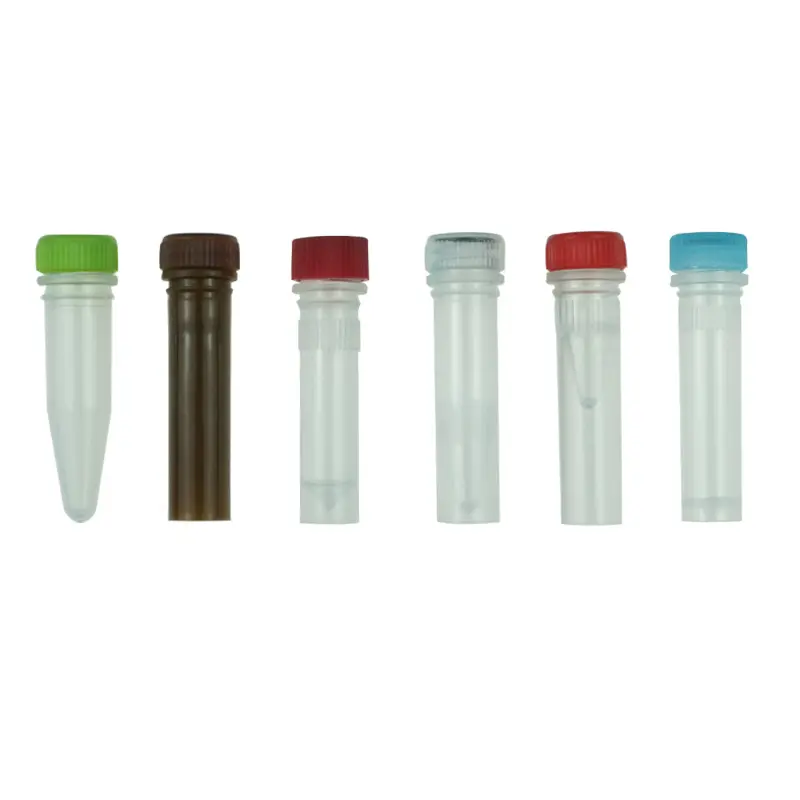 Tubo de ensaio criogênico de plástico médico 2ml1.5ml0.5ml Equipamento de laboratório Tubo de congelamento de garrafa criogênica