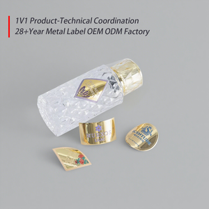 Tùy Chỉnh Dính Dập Nổi Sticker Kim Loại Nhôm Tấm Nhãn Cho Rượu Vang Chai Nước Hoa Chất Lượng Cao Bao Bì Nhãn - Product Image 2