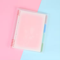 Cuaderno encuadernado en espiral A5 personalizable con cubierta transparente reutilizable Estilo de hojas sueltas para planificadores y notas diarias