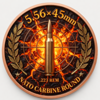 Pièce de collection en cuivre fin 999 de 1 oz, motif munitions, relief 3D, effet UV, pour passionnés d'armes à feu, médaille commémorative artistique