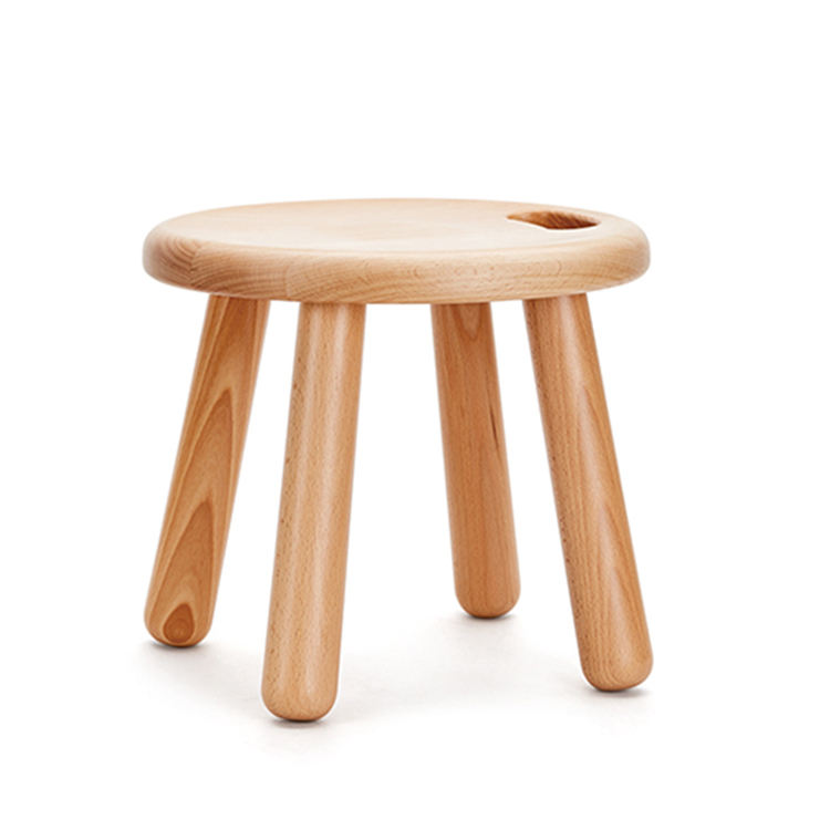 modern design small round wood stool for kitchen living room home  decoration furniture stool