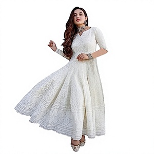 High Quality Women's Premium Cotton Salwar Kameez Embroidery Recycled <b>Materials</b> Navy <b>Blue</b> Green Summer Party Quick Dry - Product Image 2
