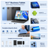 Tablet Empresarial de 10.1 Pulgadas, 12GB RAM, 512GB ROM, 4G LTE, Llamadas, Pantalla HD, Doble SIM, para Oficina, Viajes de Negocios, Reuniones y Trabajo