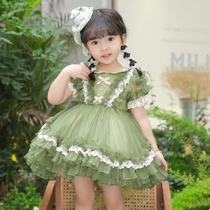 Summer Wholesale Vintage Baby Girls Spanish <strong>Dresses</strong> Vintage Princess Lace <strong>Kids</strong> Clothing Children Clothes 121132 - Product Image 1