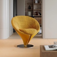 Fauteuil simple en bois de style nordique vintage, rotatif, confortable, pour chambre à coucher, mobilier de maison de luxe léger