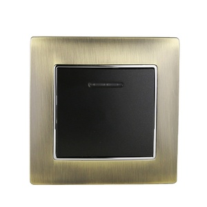 Interrupteur d'éclairage électrique HERMANO de style russe 10A 1 Gang 2 voies EU avec indicateur LED, indice de protection IP21, certifié CE/TUV - Product Image 1