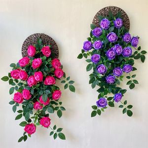 Guirlandes de roses artificielles Muyu Chronicles en polyester, décorations murales pour la maison - Product Image 2