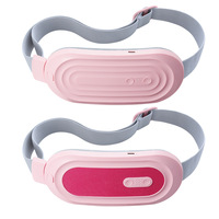 Charge USB Compresse Chaude Vibration Électrique Réchauffement Utérus Masseur Intelligent Ceinture De Massage Abdominal Soulagement Des Douleurs Menstruelles 1800mAh