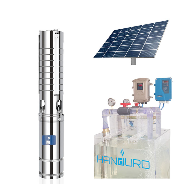 Dc 4inch 5m3/h 45m 48v  500w Solar Pump Kit Complete with Panel Solar Pump for Deep Well Dc Submersible