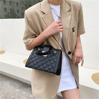 Sac à bandoulière carré minimaliste pour femme, motif Lingge, avec chaînes, sacs à main et pochettes tendance à prix abordable