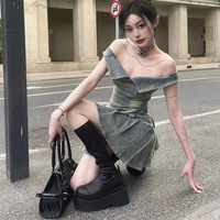 Chaussures sexy pour femmes, bottes de danse à hauteur du genou, talons de strip-teaseuse, bottes à plateforme en daim pour femmes, bottes de neige d'hiver pour dames