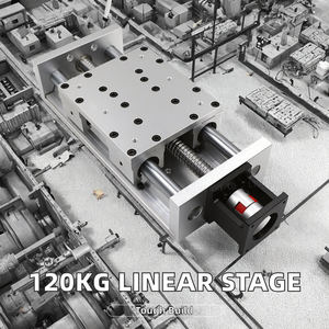 Plateau Coulissant Linéaire à Capacité de Charge de 120 kg Vis à Billes Moteur 2 Rails de Guidage Linéaires 4 Blocs Coulissants pour les Industries de la Restauration-YR-SBRS140K - Product Image 2