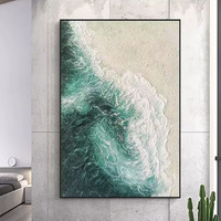 Peinture à l'huile décorative d'art mural enveloppée de galerie de texture de couteau lourd de paysage abstrait moderne