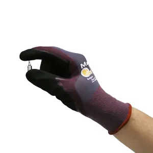 Siêu nhẹ không trượt microfoam Grip Palm ngón tay liền mạch Knit Nylon lót Nitrile găng tay