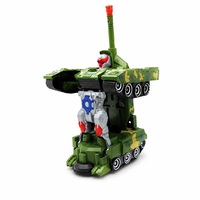 Toptan Kamuflaj Deformasyonlu Savaş Tankı Robot Oyuncak 2'si 1 Arada Dönüşen Aksiyon Figürü Çocuklar İçin LED Işıklı