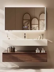 <strong>Vintage</strong> <strong>Bathroom</strong> <strong>Cabinet</strong> Brown <strong>Bathroom</strong> Vanity Hanging Bath Vanity Large <strong>Bathroom</strong> Vanity 84 Inch Vanity Unit - Product Image 4