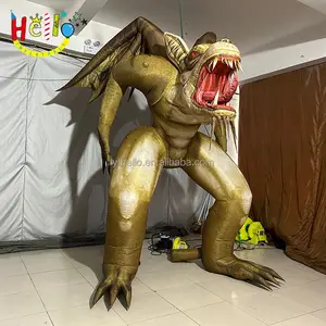 Customized Big Inflatable Halloween Advertising Roof Monster For Yard Decoration