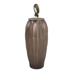 Vaso moderno in vetro con coperchio in metallo, vaso decorativo per fiori, per soggiorno, camera da letto, ufficio, decorazioni per la casa - Product Image 3