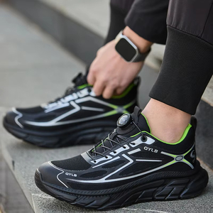 Chaussures de sécurité K39 tendance avec embout en acier pour hommes, baskets de travail anti-perforation avec bouton rotatif, acceptant la personnalisation OEM - Product Image 6