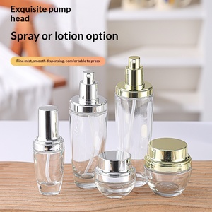 Nouvel ensemble de flacons cosmétiques <span class=keywords><strong>en</strong></span> <span class=keywords><strong>verre</strong></span> portables avec pompe à lotion, flacons de sérum, pots à crème et flacons de fond de teint - Product Image 3