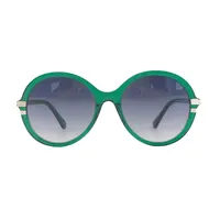 Lunettes de soleil de luxe en acétate de qualité supérieure, fabriquées à la main, monture ronde, verres dégradés UV400, pour hommes et femmes