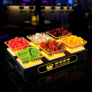 Illuminated Fruit Platter Rack 4 Compartment With Led Light For <b>Bar</b> Ktv <b>Snack</b> Display - Product Image 2