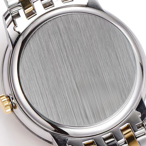 Reloj de Lujo para Hombre, Diseño Clásico, Esfera Dorada Estilo Rayos de Sol, Brazalete de Acero en Dos Tonos, Fecha, Pulido, Mecánico Automático - Product Image 3