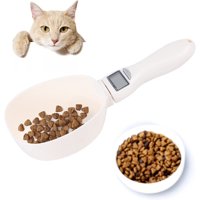 Balacoo – Tasse et cuillères doseuses numériques pour aliments pour chiens, alimentées par batterie, avec rétroéclairage LCD, pour la cuisine