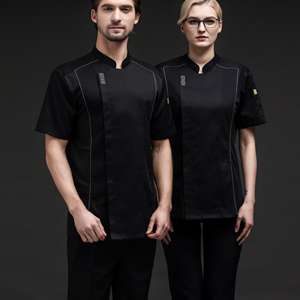 Venta caliente cocina manga corta Chef señoras chaqueta para hombres y mujeres Chef chaquetas para la venta - Product Image 3