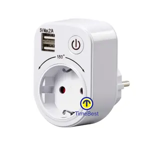 Hot Sell 5V 2.1A Dual USB Adapter Power Socket Plug