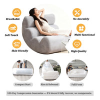 Canapé compact et moelleux de 80 cm de largeur, canapé simple, canapé plat enroulé, fauteuil, meubles de salon, canapé en tissu compressé