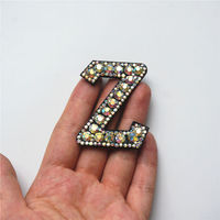 Jeans Appliques Décoration 26 Lettres Strass Alphabet ABC Coudre Fer sur Patchs Badges pour Nom DIY Robe