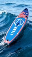 Planche de paddle gonflable portable et écologique en Drop Stitch pour la navigation sur les lacs et les rivières avec système à 3 ailerons – Vente en gros