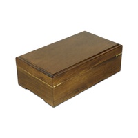 Boîte de rangement en bois marron de style populaire avec finition laquée, décoration intérieure, taille et couleur personnalisables, matériau écologique