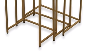 Mesas de centro anidadas de mármol de 3 piezas contemporáneas, marco de Metal dorado, muebles elegantes para el hogar para sala de estar, cocina, Villa - Product Image 3