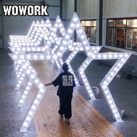 Arche de mariage ronde en métal RGB personnalisée WOWORK avec design tunnel temporel, durable, hauteur 6-7 pieds, pour événements festifs
