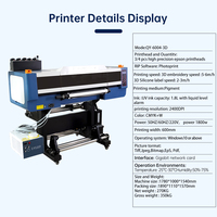 Imprimante à broderie 3D DTF Qinyu 60 cm, encre UV, impression en mousse entièrement automatique avec têtes Epson 3/4 I3200, utilisée pour le TEXTILE