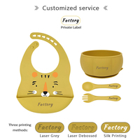 Bavoir bébé en silicone alimentaire imperméable personnalisé avec récupérateur de nourriture, taille réglable, bol d'alimentation souple pour nouveau-né