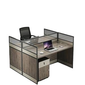 Escritorio y Silla de Oficina Modernos con Separador, Estación de Servicio al Cliente para Cuatro Personas, Escritorio de <span class=keywords><strong>Estudio</strong></span> para Profesor, Contador y Personal - Product Image 5