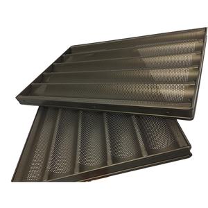 من المصنع مباشرة بيع مقلاة باجيت غير لاصقة مقالي باجيت صينية باجيت 5 موجات مثقبة * من من من المصنع - Product Image 4