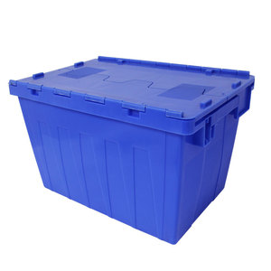 Customized euro crate transport packaging storage lockable stackable plastic45L 50L60L container