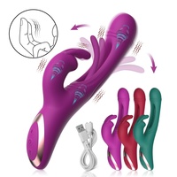 Estimulador del clítoris del punto G alimentado por USB, vibradores de conejo de empuje para mujeres, consolador de lengua hueca, juguetes sexuales para adultos para mujeres